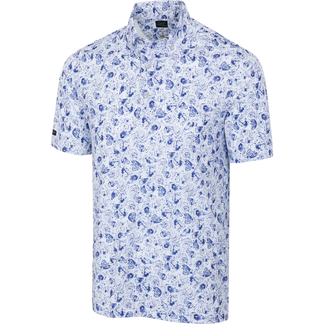 Men's Splash Printed Golf Polo T-Shirt