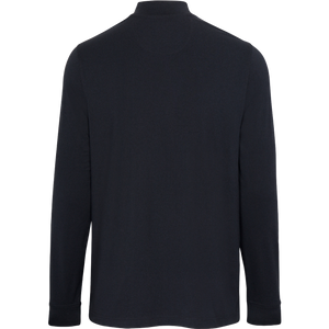 Signature Shark Long Sleeve Mock Neck Golf T-Shirt - True Black