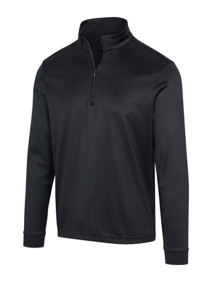 Clubhouse 1/4 Zip Black Heather Golf Pullover – Athletic Fit, Moisture-Wicking Comfort