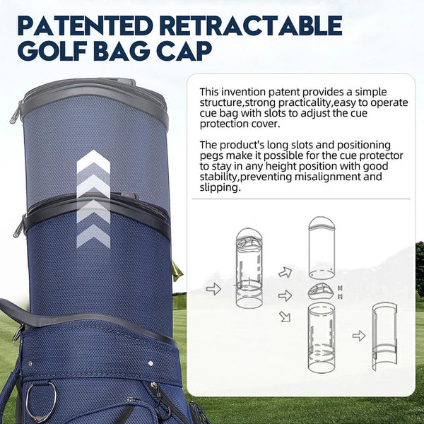 Top Hardcase and 2 Wheel Golf Bag for Travel - Grey