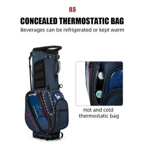Golf Stand Bag – Lightweight, Thermostatic Pocket and Bag Bending Base - Blue