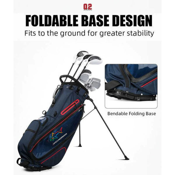 Golf Stand Bag – Lightweight, Thermostatic Pocket and Bag Bending Base - Blue