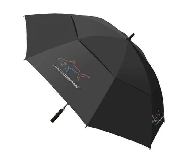 Automatic Grip Double Canopy Golf Umbrella - Black