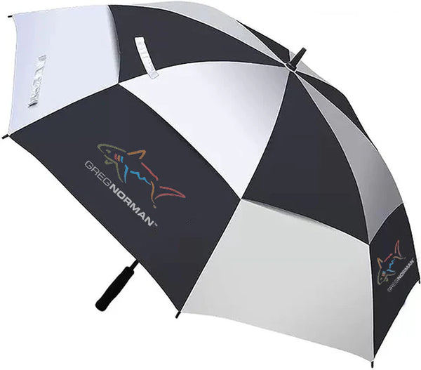 Automatic Grip Double Canopy Golf Umbrella - Grey/Black