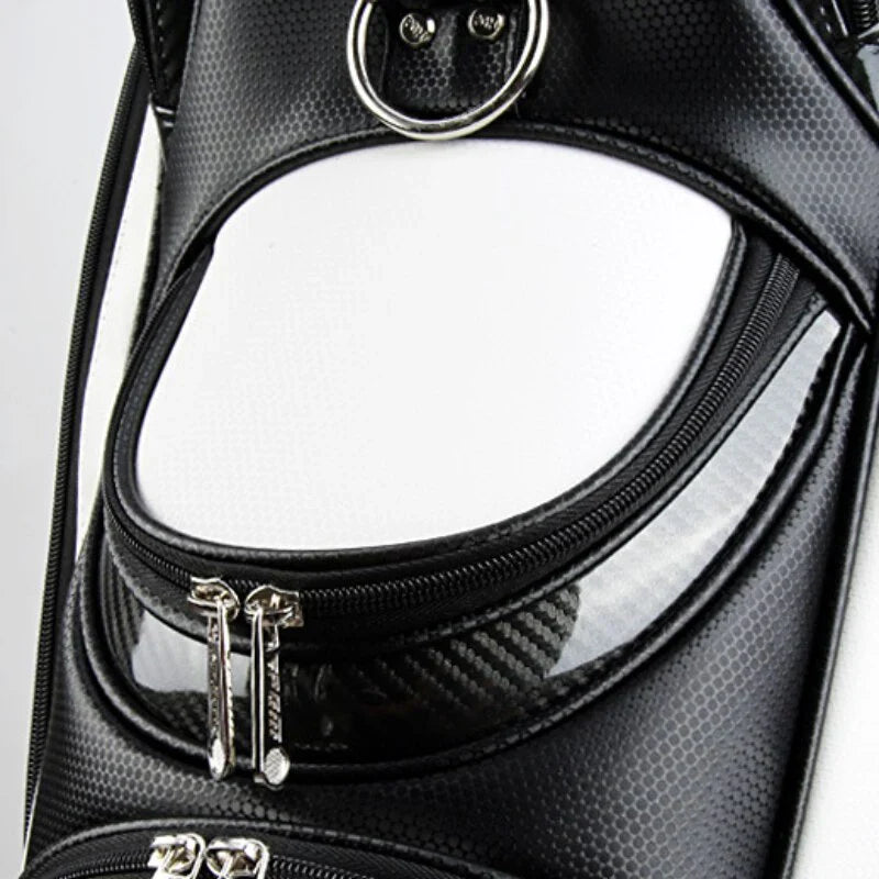 Shark Tour Golf Cart Bag - 5 Dividers - White