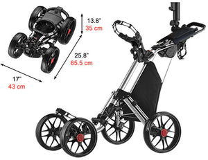 Greg Norman  ONE Pro One-Click Folding 4-Wheel Golf Push Trolley