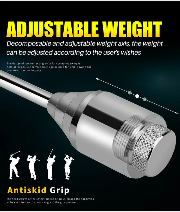 Golf Swing Trainer – Adjustable Weighted Swing Bar