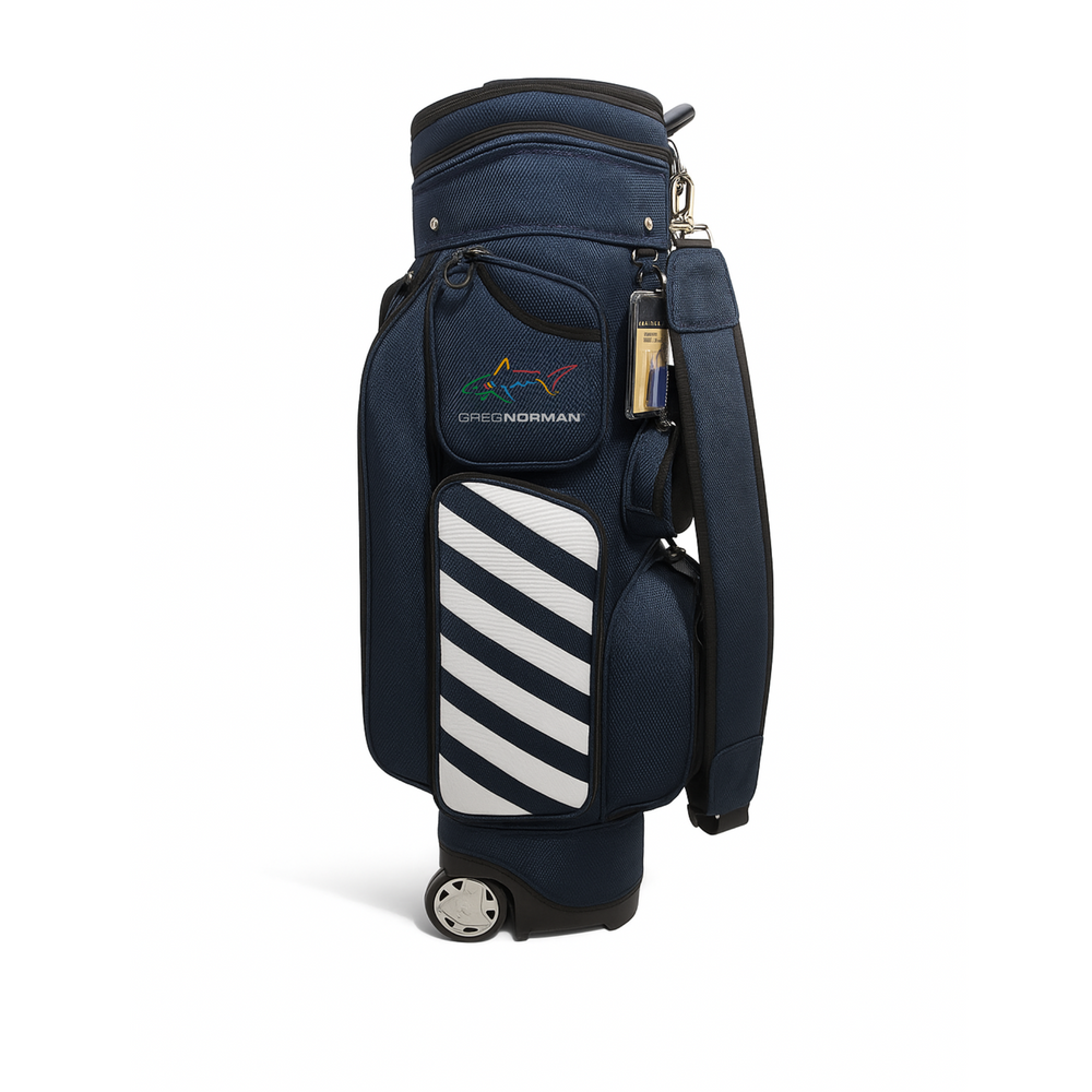 Top Hardcase and 2 Wheel Golf Bag for Travel - Navy
