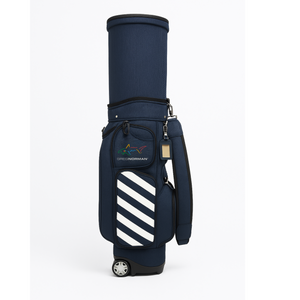 Top Hardcase and 2 Wheel Golf Bag for Travel - Navy