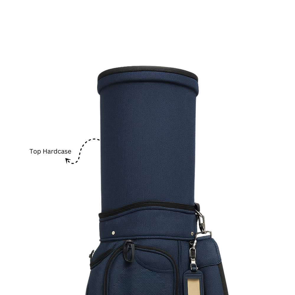 Top Hardcase and 2 Wheel Golf Bag for Travel - Navy