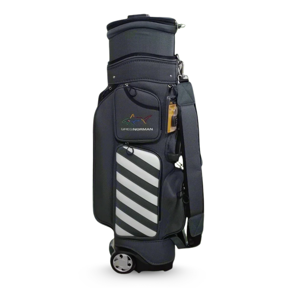 Top Hardcase and 2 Wheel Golf Bag for Travel - Grey