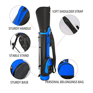 Golf Range Stand Bag (Holds Upto 9 Clubs) - Black