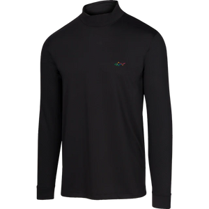 Long Sleeve Turtle Mock Neck T-shirt - Black