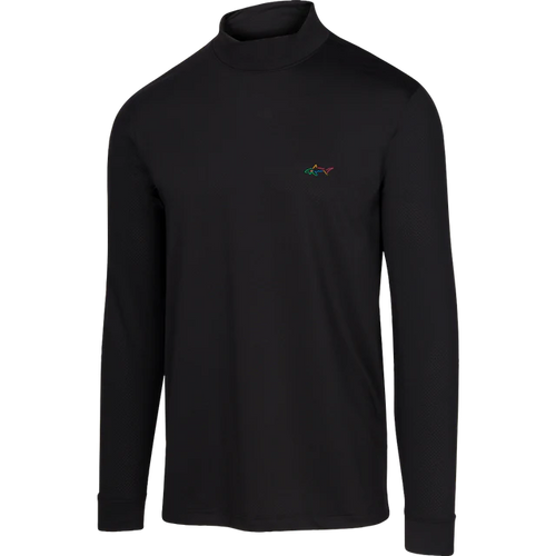 Long Sleeve Turtle Mock Neck T-shirt - Black