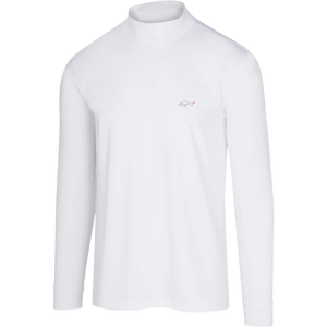 Long Sleeve Turtle Mock Neck T-shirt - White