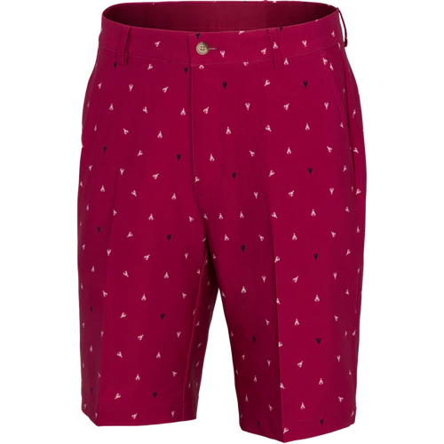 Lobster Print 9.5 Stretch Short - Deep Rose
