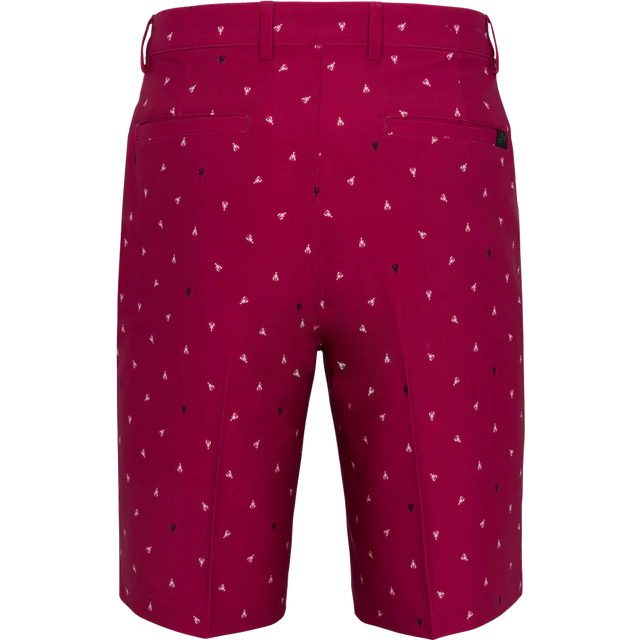 Lobster Print 9.5 Stretch Short - Deep Rose