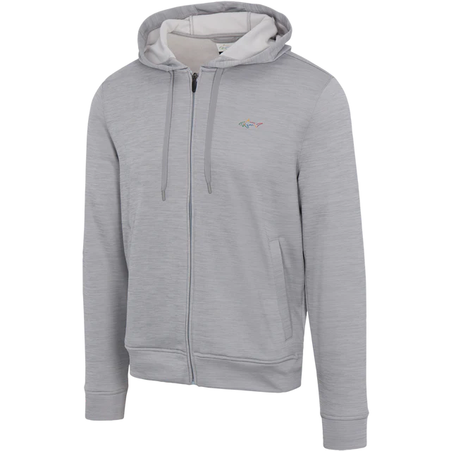 Shark Full-Zip Fleece Golf Hoodie - Sterling-Heather