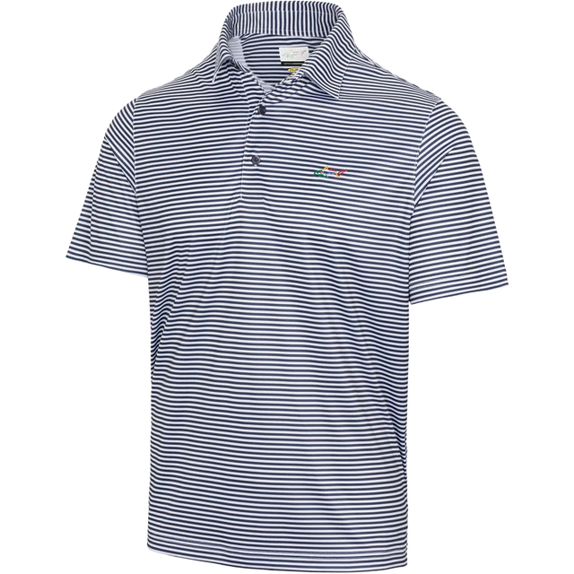 ML75 Classic Bar Stripe Shark Polo T Shirt - Navy
