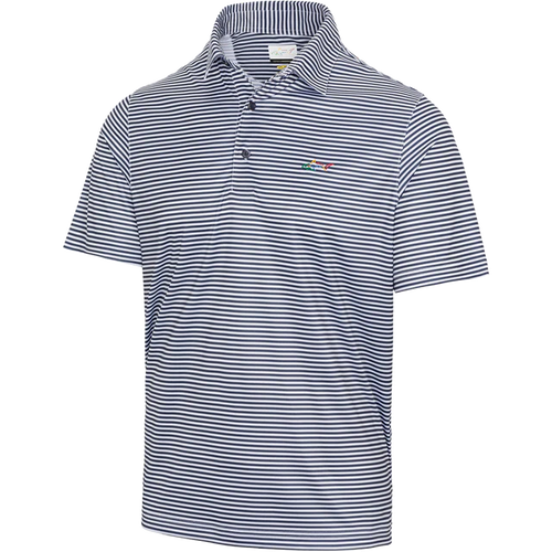 ML75 Classic Bar Stripe Shark Polo T Shirt - Navy