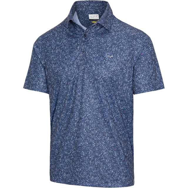 ML 75 Mini Sharks Print Polo T Shirt - Navy