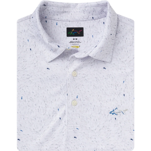 Men's ML75 Mini Shark Golf Polo - White