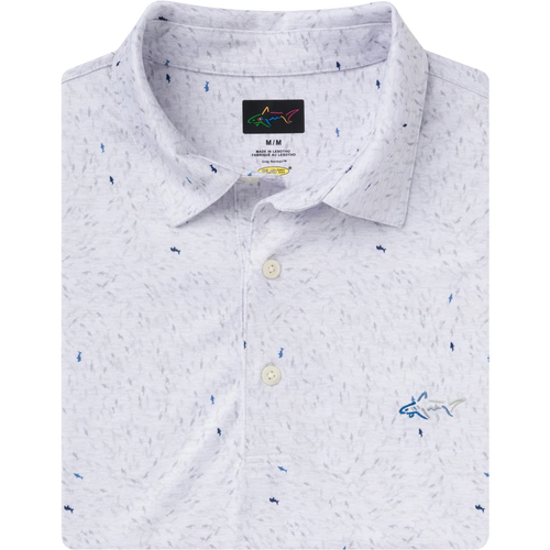 Men's ML75 Mini Shark Golf Polo - White