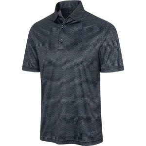 ML75 Navy Recycled Microlux Fin Stripe Polo - Black