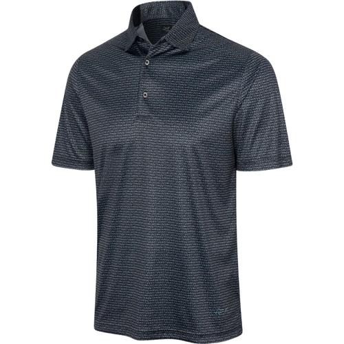 ML75 Navy Recycled Microlux Fin Stripe Polo - Black