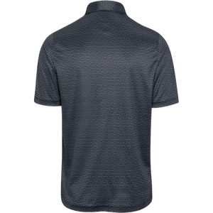 ML75 Navy Recycled Microlux Fin Stripe Polo - Black