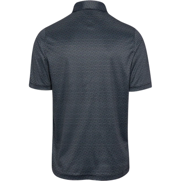 ML75 Navy Recycled Microlux Fin Stripe Polo - Black