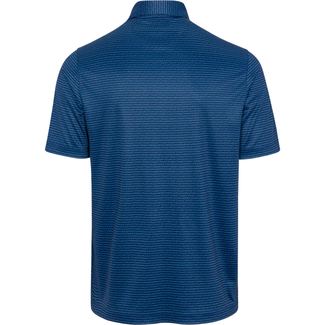 ML75 Navy Recycled Microlux Fin Stripe Polo - Navy