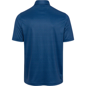 ML75 Navy Recycled Microlux Fin Stripe Polo - Navy