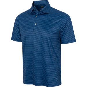 ML75 Navy Recycled Microlux Fin Stripe Polo - Navy