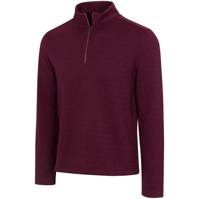 Men's K970 Hideaway Quarter Zip Golf Pullover - Doco Red