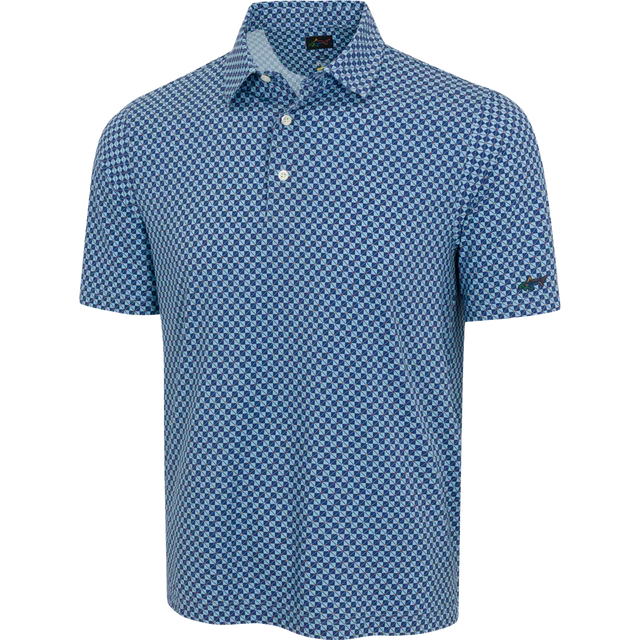 X-lite Checkered Golf Polo - Playa-Blue
