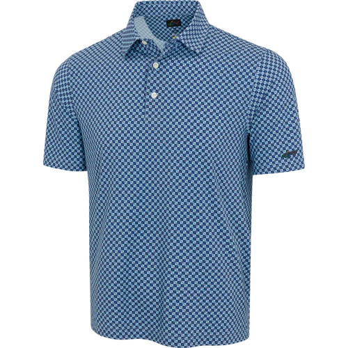 X-lite Checkered Golf Polo - Playa-Blue