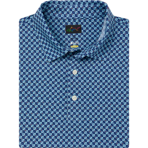 X-lite Checkered Golf Polo - Playa-Blue
