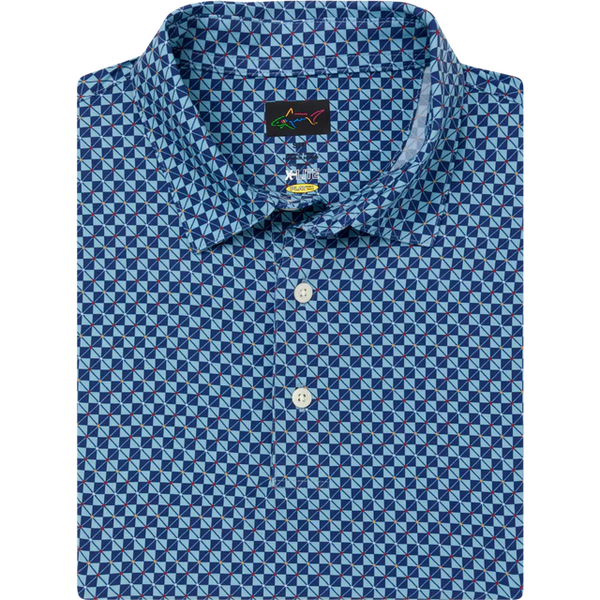 X-lite Checkered Golf Polo - Playa-Blue