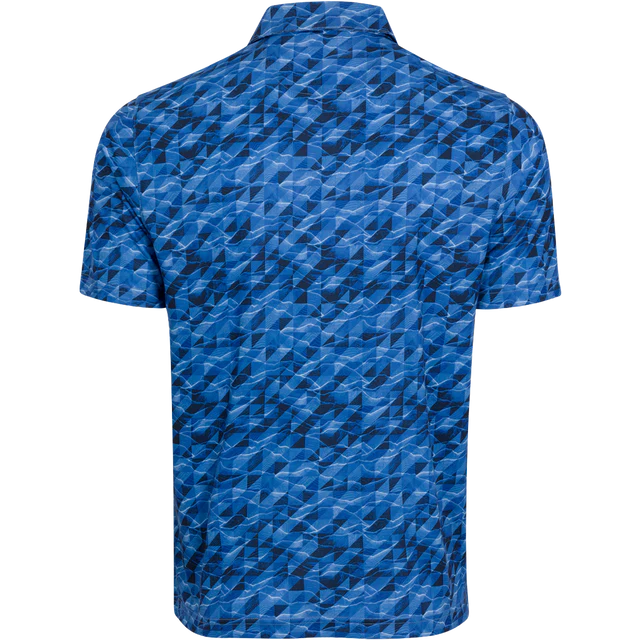 ML75 Abstract Wave Polo - Navy