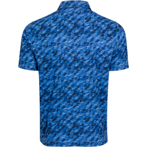 ML75 Abstract Wave Polo - Navy