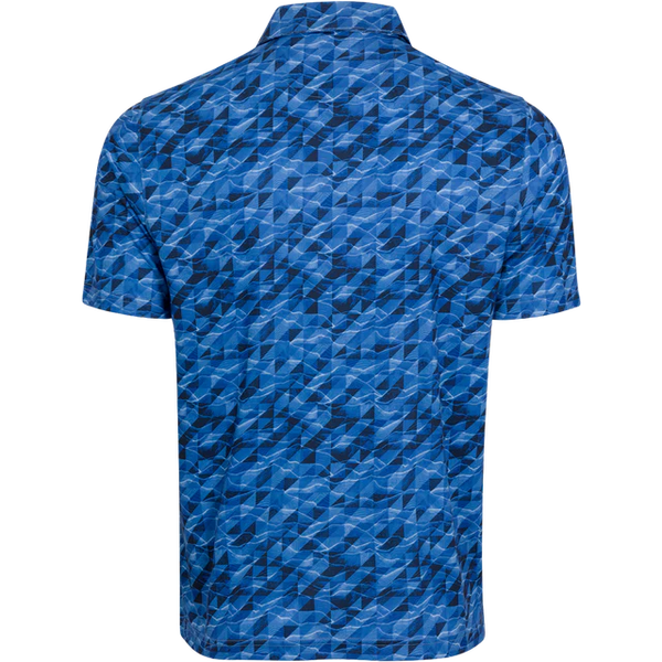 ML75 Abstract Wave Polo - Navy