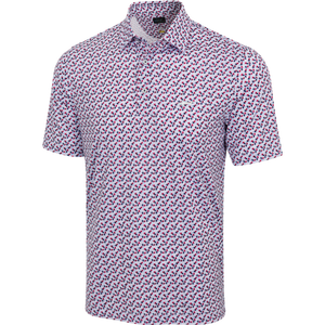ML75 Stretch Mesh Champions Crown Polo White