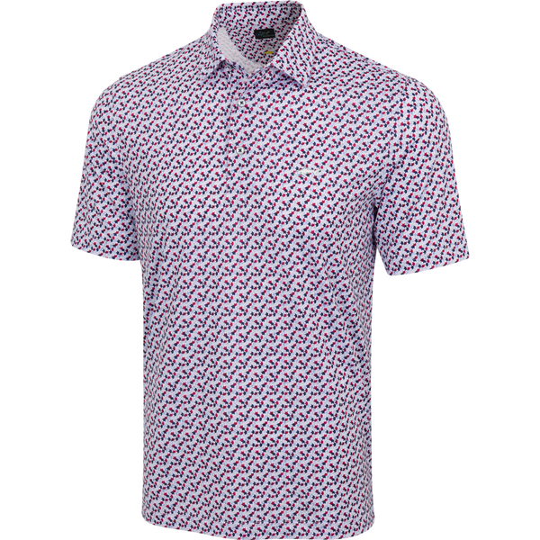 ML75 Stretch Mesh Champions Crown Polo White