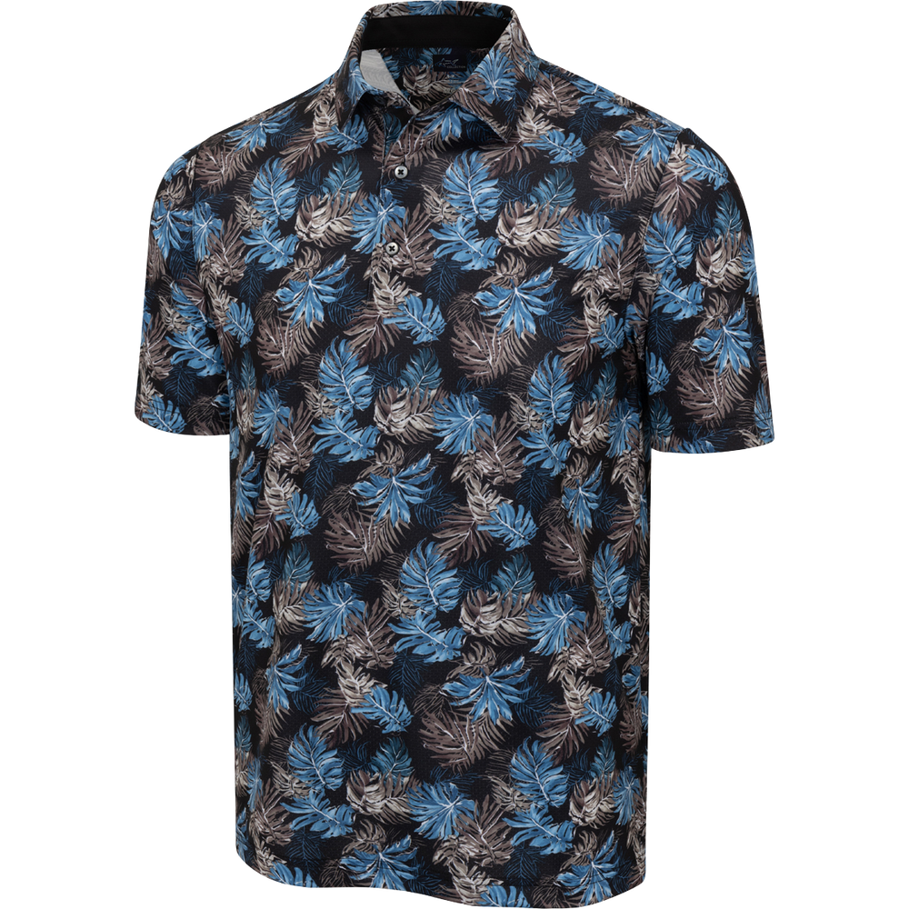 ML75 Leaf Printed Golf Polo for Men – Lightweight & Stylish Fit