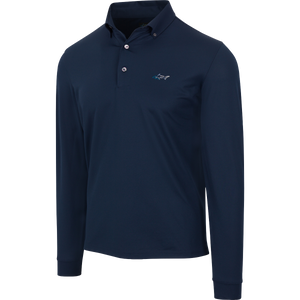 Button-Down Collar Long Sleeve Freedom Pique Polo