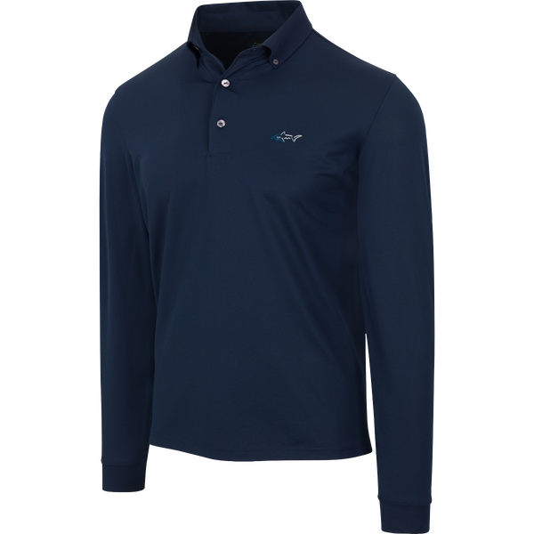 Button-Down Collar Long Sleeve Freedom Pique Polo