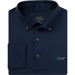 Button-Down Collar Long Sleeve Freedom Pique Polo