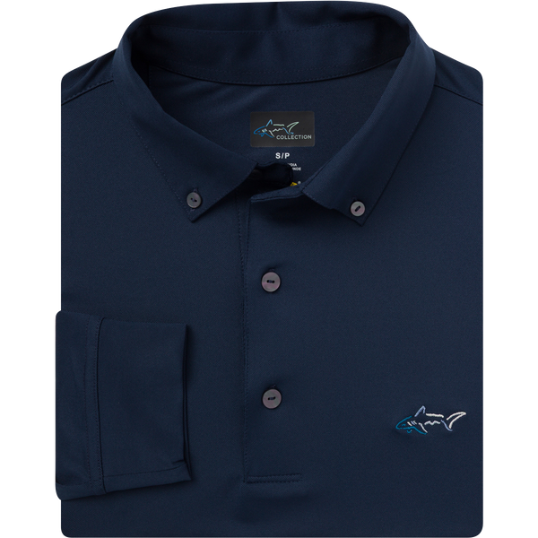 Button-Down Collar Long Sleeve Freedom Pique Polo