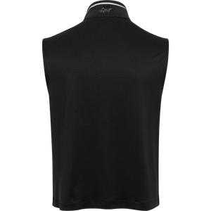 Leaderboard Ultra Stretch Full Zip Golf Vest - Black